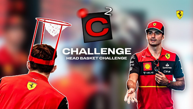 image 0 2022 C² Challenge : Head Basket Challenge With Charles Leclerc And Carlos Sainz