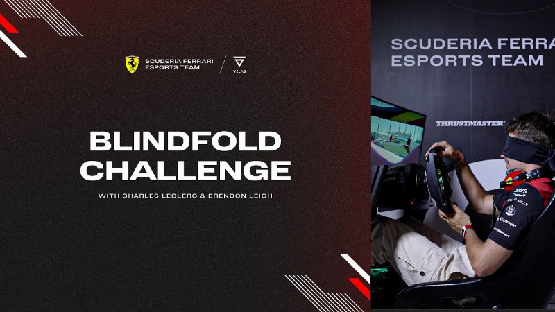 Blindfold Challenge With Charles Leclerc And Brendon Leigh : Scuderia Ferrari Esports