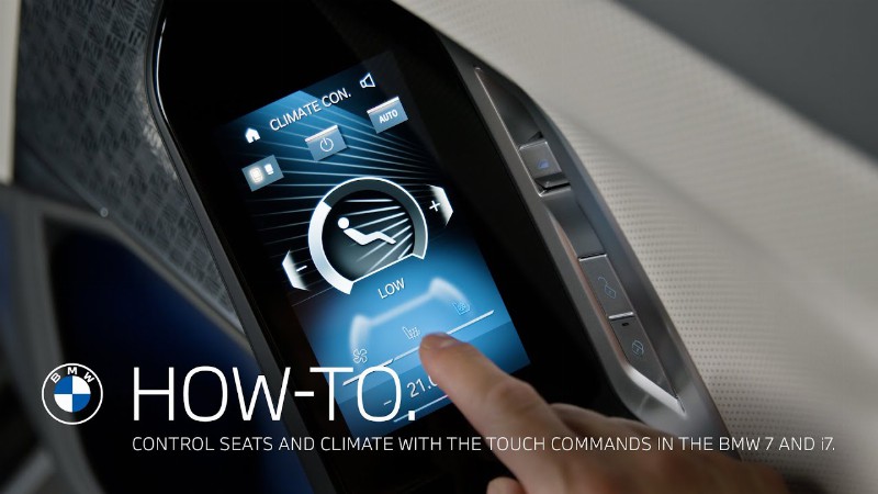 How To Use The Seating And Air Conditioning Menus On The Bmw Touch Command Displays.