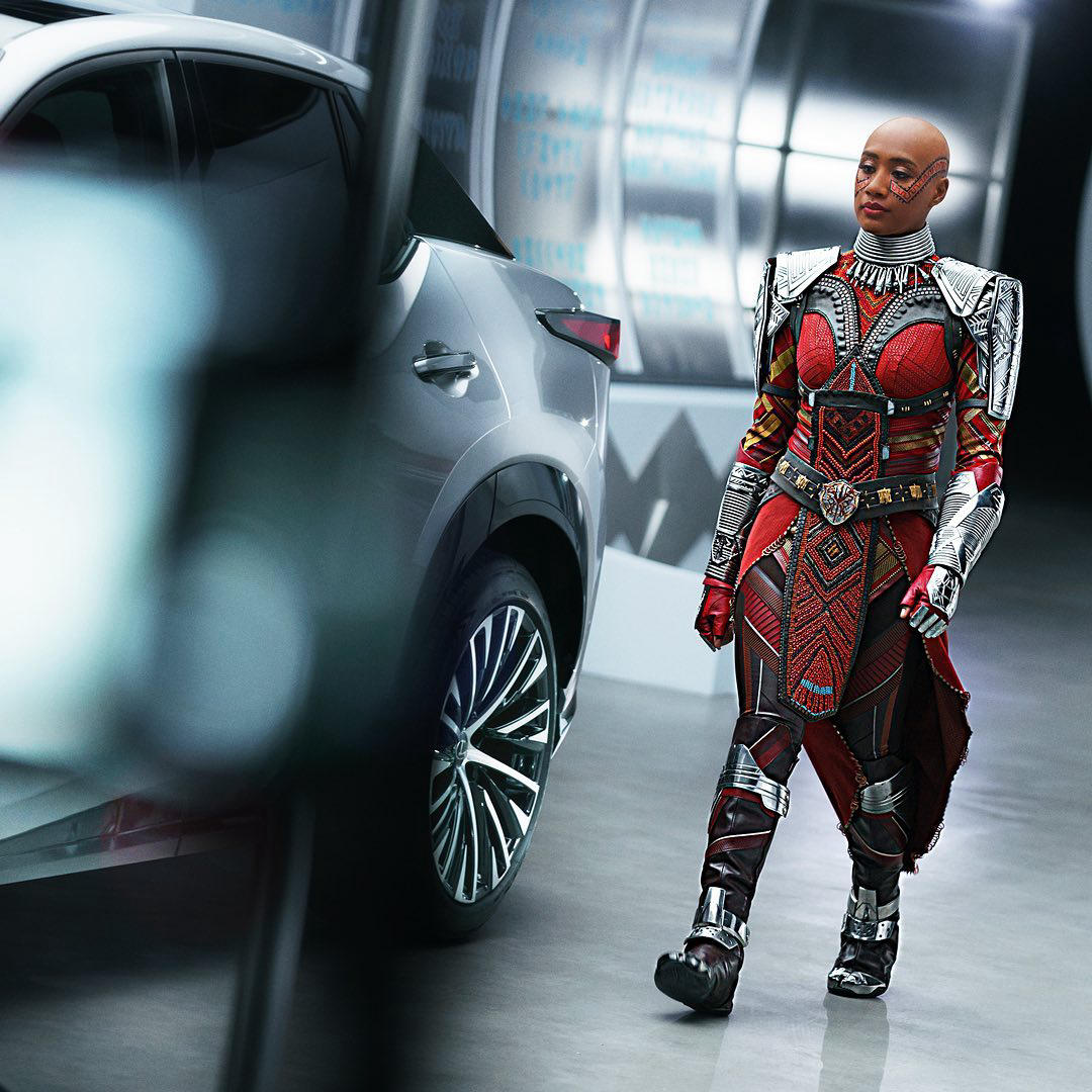 image  1 Lexus - Take a behind-the-scenes look at Okoye #DanaiGurira and the Dora Milaje putting the fully-el