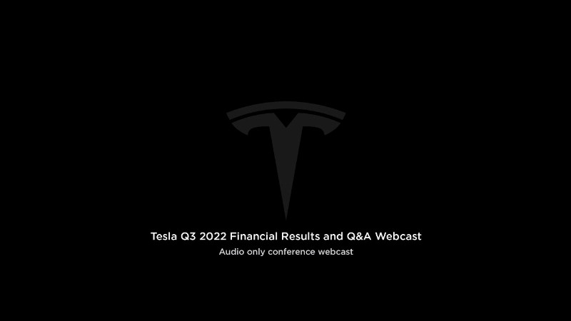 image 0 Tesla Q3 2022 Financial Results And Q&a Webcast