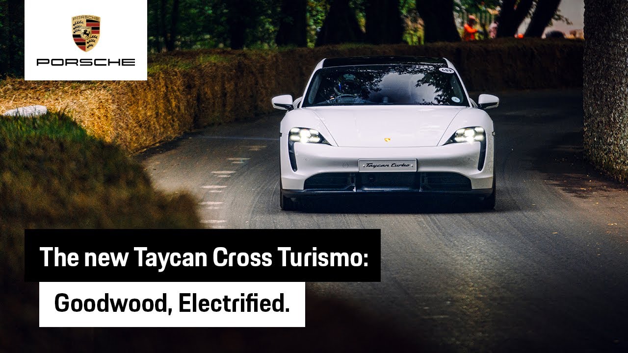 image 0 The new Taycan Turbo Cross Turismo electrifies Goodwood Festival of Speed.